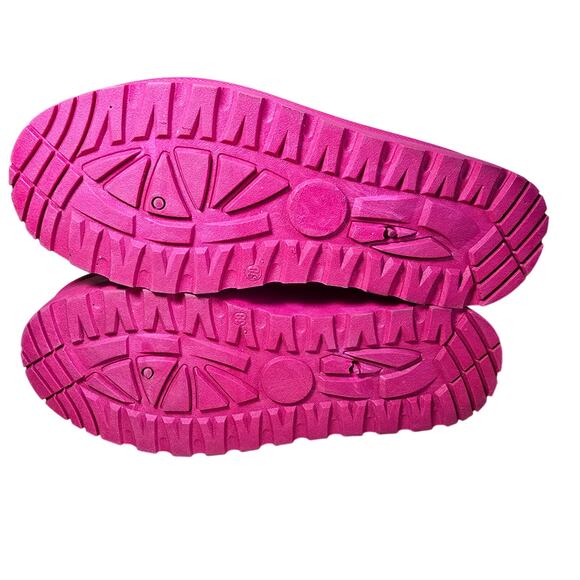 Sheln Hot Pink Platform Clogs Pink Faux Fur Lining Embroidery, EU 38, US 7.5 - Picture 6 of 7